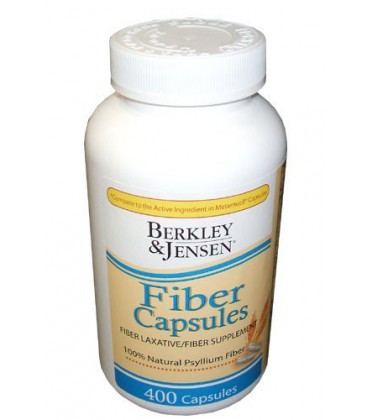 Berkley and Jensen Fiber Capsules Laxative Supplement 400 Capsules Per Bottle