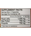 Supreme BEE pollen - Gelée Royale et Propolis - 120 capsules végétariennes