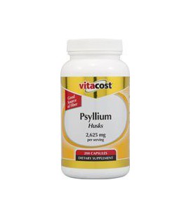 Vitacost Psyllium Husks -- 2,625 mg per serving - 200 Capsules