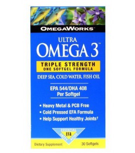 Omegaworks Ultra Omega 3 Softgels, 30-Count Bottle