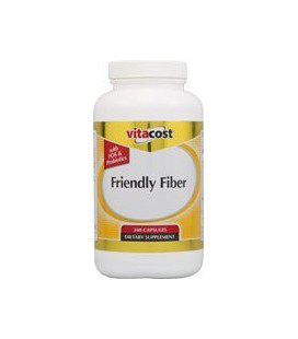 Vitacost Friendly Fiber with FOS & Probiotics -- 240 Capsules