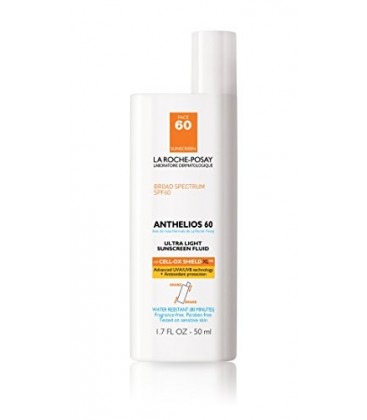 La Roche-Posay Anthelios 60 Face Sunscreen, Ultra-Light Fluid SPF 60 with Antioxidants, 1.7 Fl. Oz.