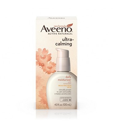 Aveeno Ultra-Calming Daily Moisturizer For Sensitive Skin With Broad Spectrum Spf 15, 4 Fl. Oz.