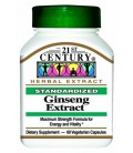 21st Century Ginseng Extract Veg-Capsules, 60-Count