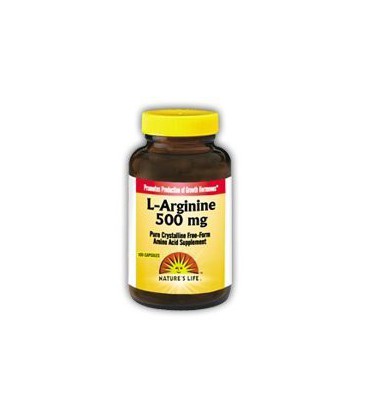 Nature's Life L-Arginine Capsules, 500 Mg, 100 Count