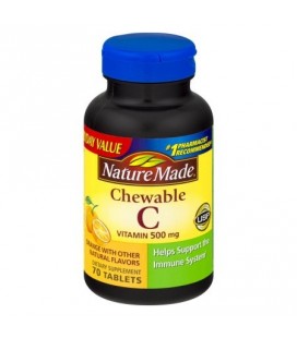 Nature Made Croquer saveur d'orange vitamine C comprimés 500 mg 70 ct