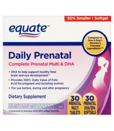 equate prénatale multivitamines 60 count