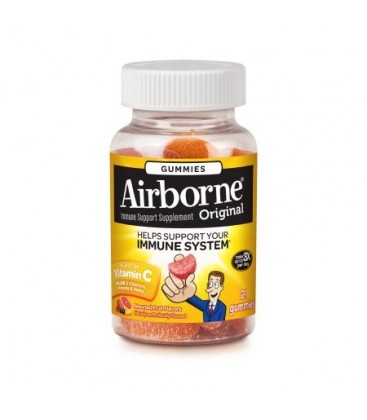 Airborne fruits assortis Flavored gélifiés 21 count - 1000 mg de vitamine C et minéraux et herbes Soutien immunitaire