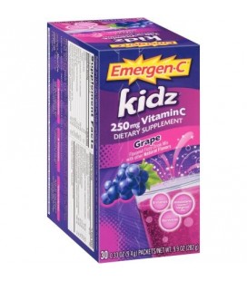 Emergen-C ® Kidz® raisin Vitamine C 250mg Complément alimentaire Drink Mix 30 à 033 onces. Packets