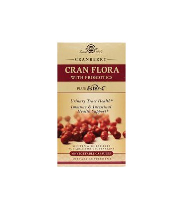 CRAN FLORA with Probiotics Plus Ester-C - 60 - Vegetarian Capsule