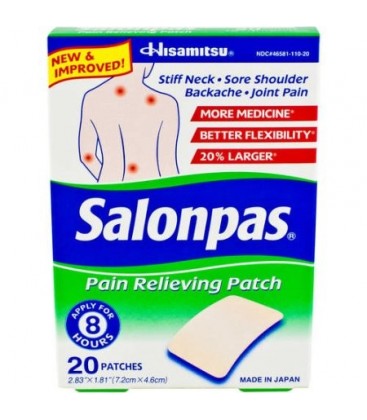 Salonpas Patch Soulager la douleur Grand 20 Ct