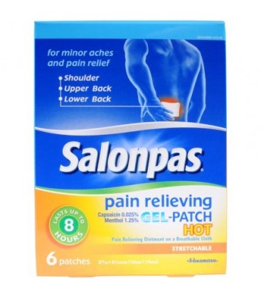 Pack 2 Salonpas Gel analgésique-Patch Hot 6ct