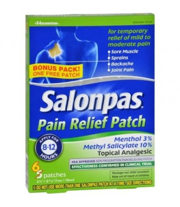 Salonpas HG0198705 Pain Relief Patch - Paquet de 5