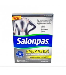 Lidocaïne analgésique Maximim Force Gel-Patch 6 petits correctifs par Salonpas