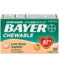 Bayer Aspirine Analgésique Regimen faible dose Comprimés à croquer orange - 81 mg 360 CT