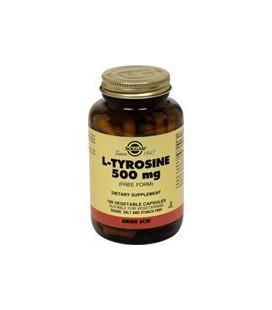 L-Tyrosine 500 mg Vegetable Capsules By Solgar - 100 Count