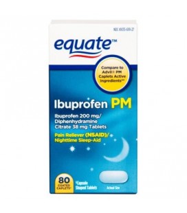 Equate Ibuprofen PM Caplets 200 mg 80 Ct