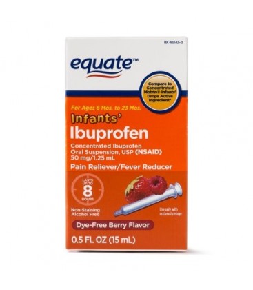 Equate nourrissons concentré Ibuprofène Berry sans colorant de suspension 50 mg 05 Oz