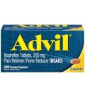 Advil (200 Count) anti-douleur - fièvre Réducteur Coated Caplet 200 mg Ibuprofen soulagement de la douleur temporaire