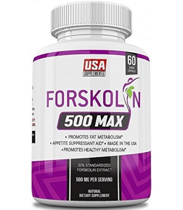 Forskoline Extrait pur pour la perte de poids et d'appétit, du métabolisme Booster, Bloqueur de Glucides et Belly Fat Burner par