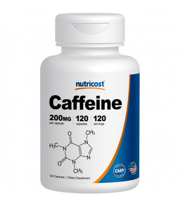 Nutricost caféine pilules 200mg 120 capsules