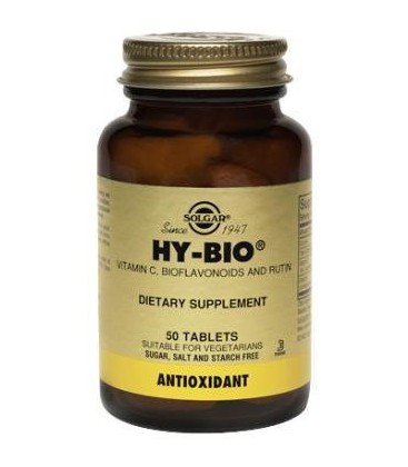 Hy-Bio 500 mg - Vitamin C with Bioflavonoids, Rutin, and Hesperidin, 50 Tabs,(Solgar)