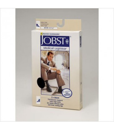 Jobst for Men Knee High Compression Socks - 30-40mmHg - Black - Medium Tall - 115108115257