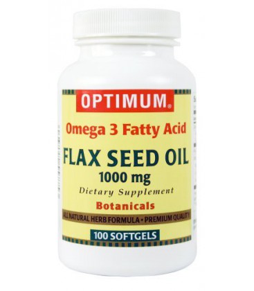 Optimum Flax Seed Oil Softgels, 1000 Mg, 100 Count