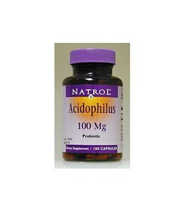 Natrol Acidophilus 100 mg. - 100 Caps, 2 pack (image may vary)