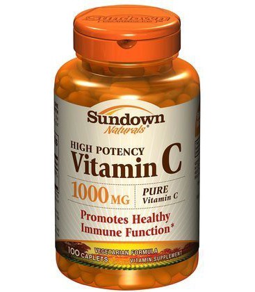 Sundown Vitamin C 1,000 mg Ascorbic Acid Caps, 100 ct