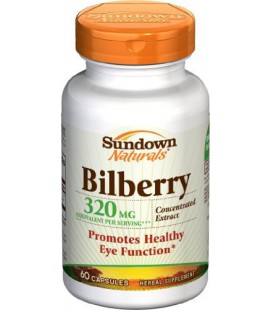 Sundown Bilberry Capsules - 60-Count Bottles (Pack of 2)