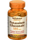 Sundown Potassium Gluconate, 595 mg, 100 Caplets (Pack of 6)