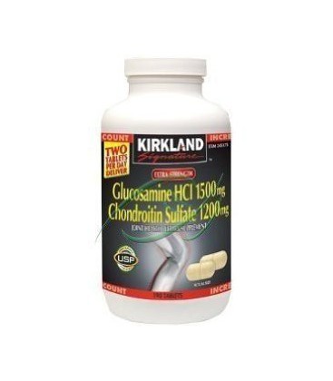 Kirkland Signature Glucosamine HCI 1500mg Chondroitin Sulfate 1200mg 220 Tablets / New Increased Count