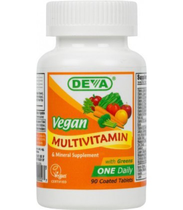 Deva Vegan Vitamins Daily Multivitamin & Mineral Supplement 90 tablets (Pack of 2)