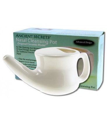 Ancient Secrets Ceramic Nasal Cleansing Pot, 1 Neti Pot