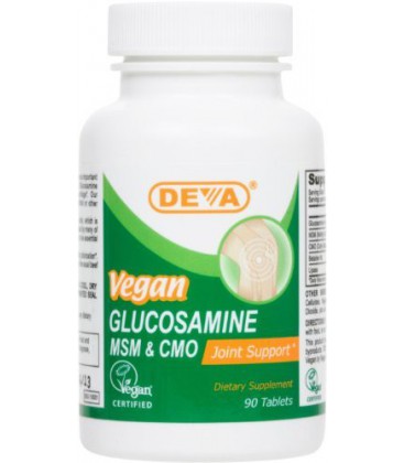 Deva Vegan Vitamins Glucosamine, MSM, CMO, 90 Tablets