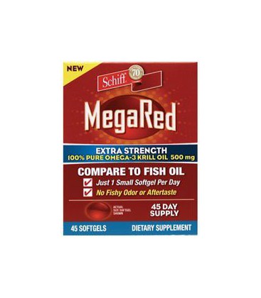 Schiff MegaRed Softgels, Extra Strength, 45 Count