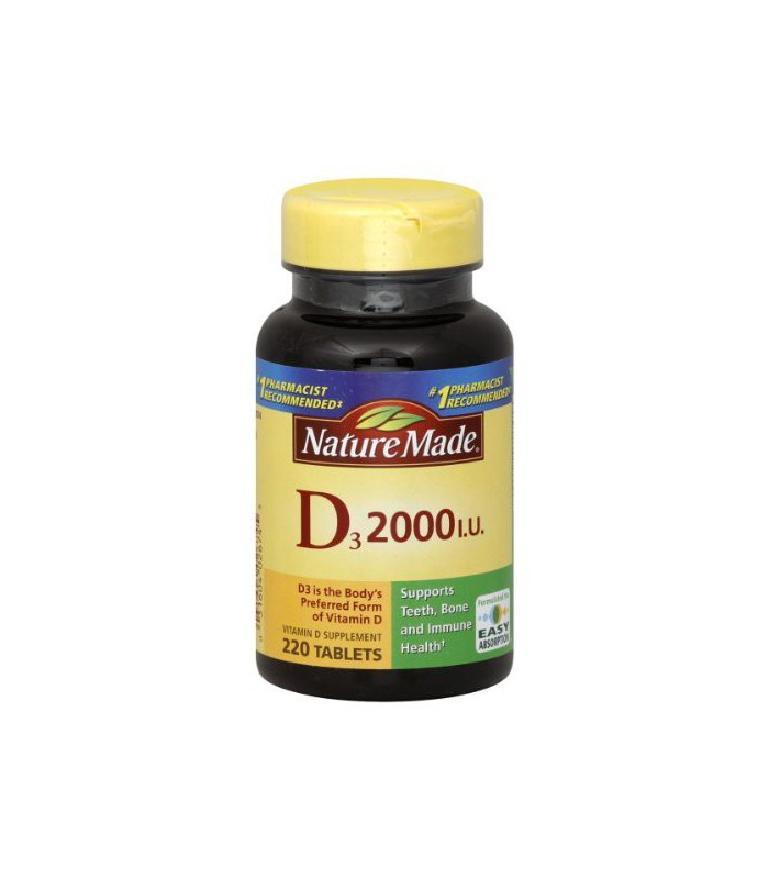 Nature Made Vitamin D3 2000 Iu Value Size 220 Count