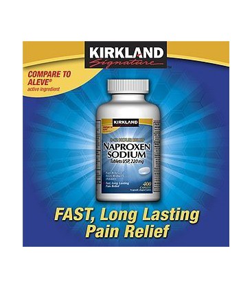 Naproxen Sodium by Kirkland Signature - 400 caplets 220 mg Non Presctiption Strength - Compare to the active ingredient in Aleve