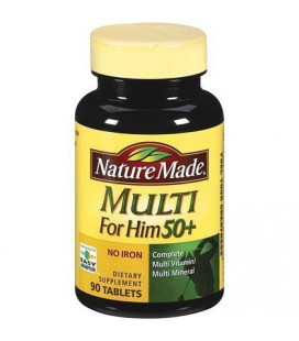 Nature Made Multi for Him 50+ Multiple Vitamin and Mineral Supplement Tablets, 90-Count