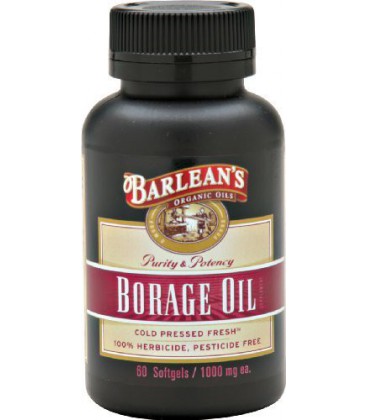 Barlean's Organic Oils Borage Oil, 1000 mg. 60 Count, Bottle