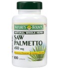 Nature's Bounty Natural Saw Palmetto 450 Mg., 100 Capsules