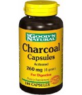 Natural Charcoal 260mg - 100 caps,(Good'n Natural)