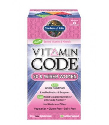 Garden of Life Vitamin Code Women's 50 & Wiser Multi 120 Count Capsules