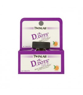 Twinlab Vitamin D3 1000 + K2 Dots, 60 Tablets