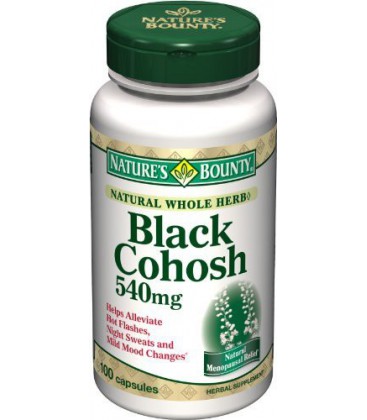 Nature's Bounty Natural Whole Herb Black Cohosh 540mg, 100 Capsules (Pack of 2)