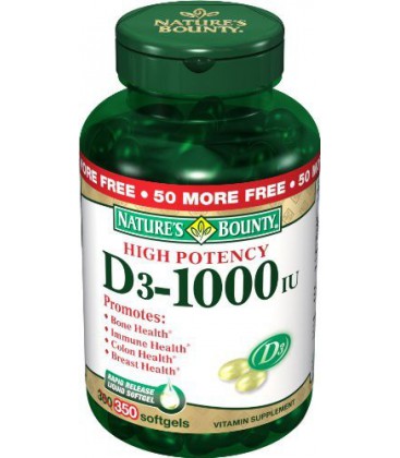 Nature's Bounty Vitamin D3 - 1000 Iu , 350 Softgels