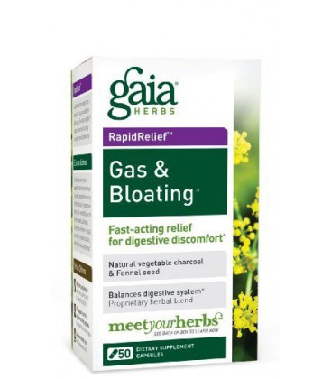 Gaia Herbs Gas & Bloating Digestive Support, 50-capsule Bottle