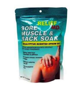 Relief MD Sore Muscle & Back Soak Eucalyptus Scented Epsom Salt - 16 Oz.