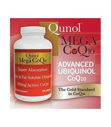 Qunol Mega CoQ10 Softgels, 100 Mg, 120 Count